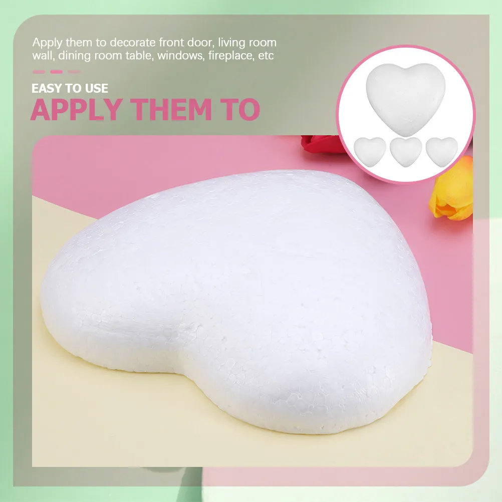 4Pcs Love Heart Foam Shapes Craft DIY Wedding Flower Arrangements Valentine Decorations Modeling Art Supplies Heart
4Pcs Love Heart Foam Shapes Craft DIY Wedding Flower Arrangements Valentine Decorations Modeling Art Supplies Heart