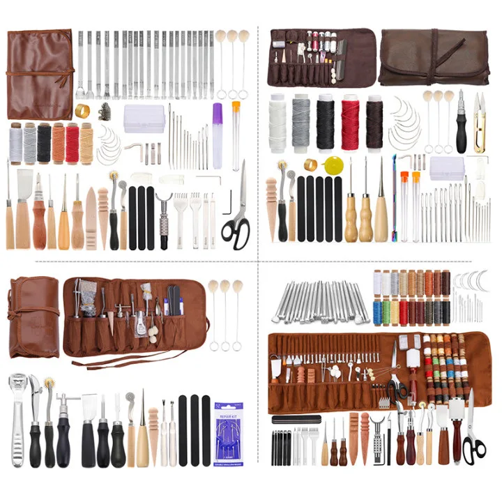 Roll Leather Sewing Kit, DIY Leathercraft Tools Set with Needles Thread Awl Stitching Groover for Beginners
Roll Leather Sewing Kit, DIY Leathercraft Tools Set with Needles Thread Awl Stitching Groover for Beginners