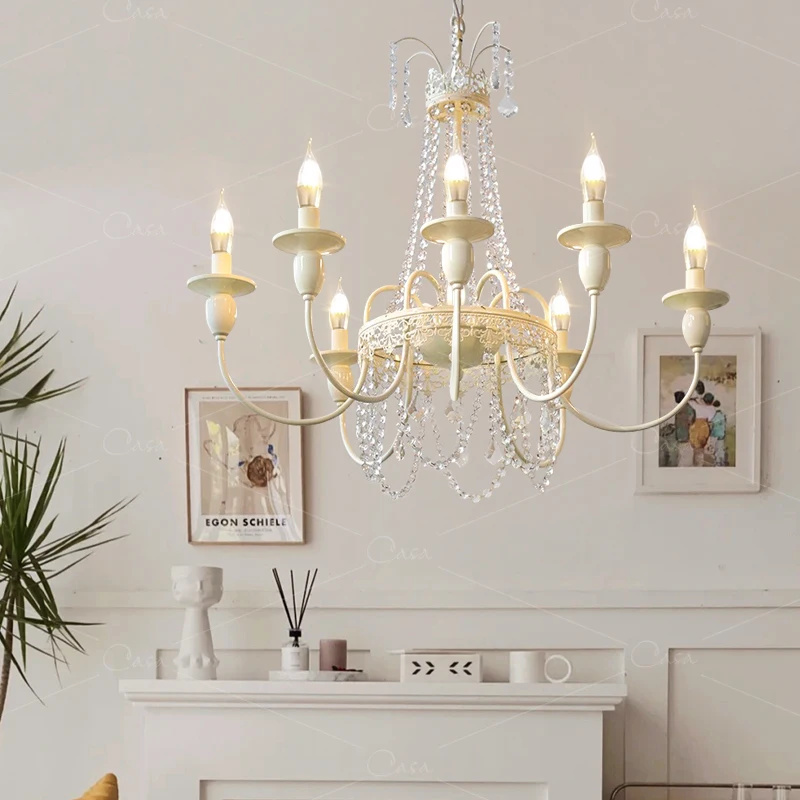 French medieval cream style living room crystal chandelier light luxury retro bedroom princess room main lamp dining room lamp
French medieval cream style living room crystal chandelier light luxury retro bedroom princess room main lamp dining room lamp