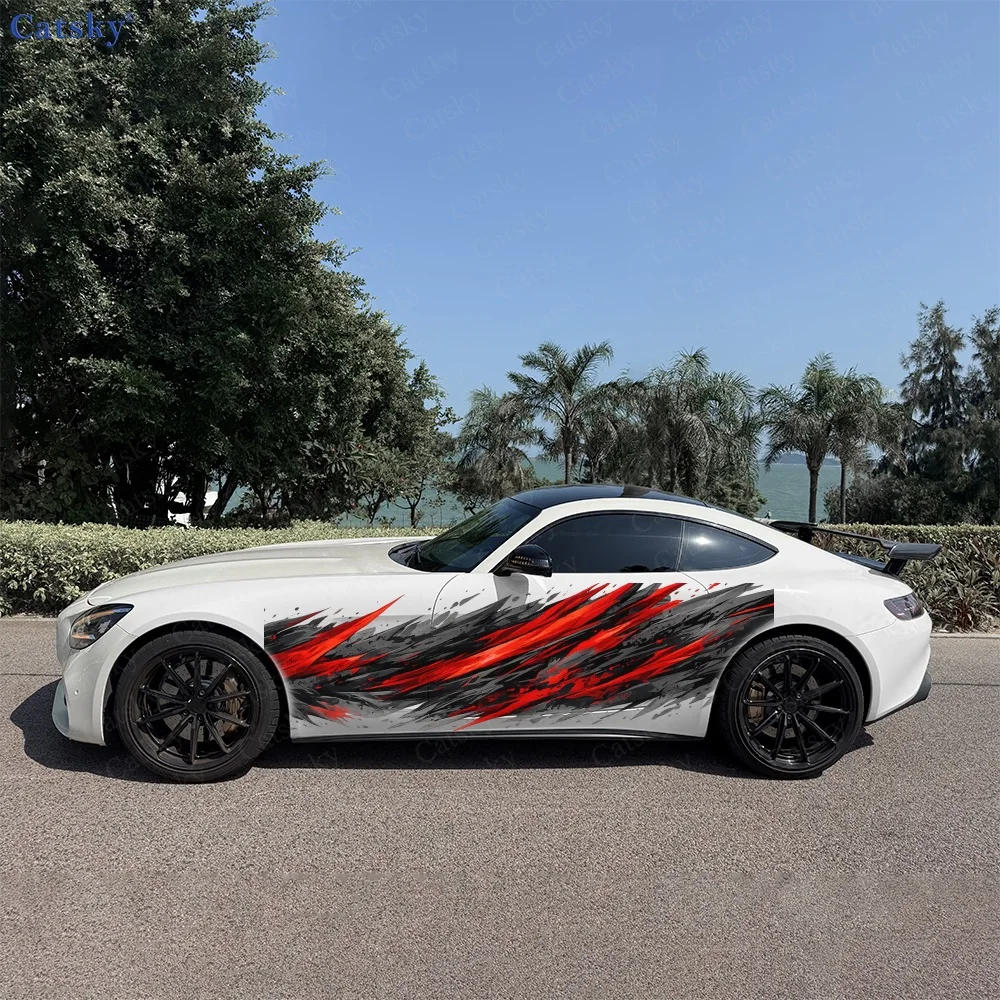 2Pcs Dynamic Red and Black Brush Stroke Car Body Side Stickers, Automotive Door Side Graphics for Cars, Car Decoration Accessory
2Pcs Dynamic Red and Black Brush Stroke Car Body Side Stickers, Automotive Door Side Graphics for Cars, Car Decoration Accessory