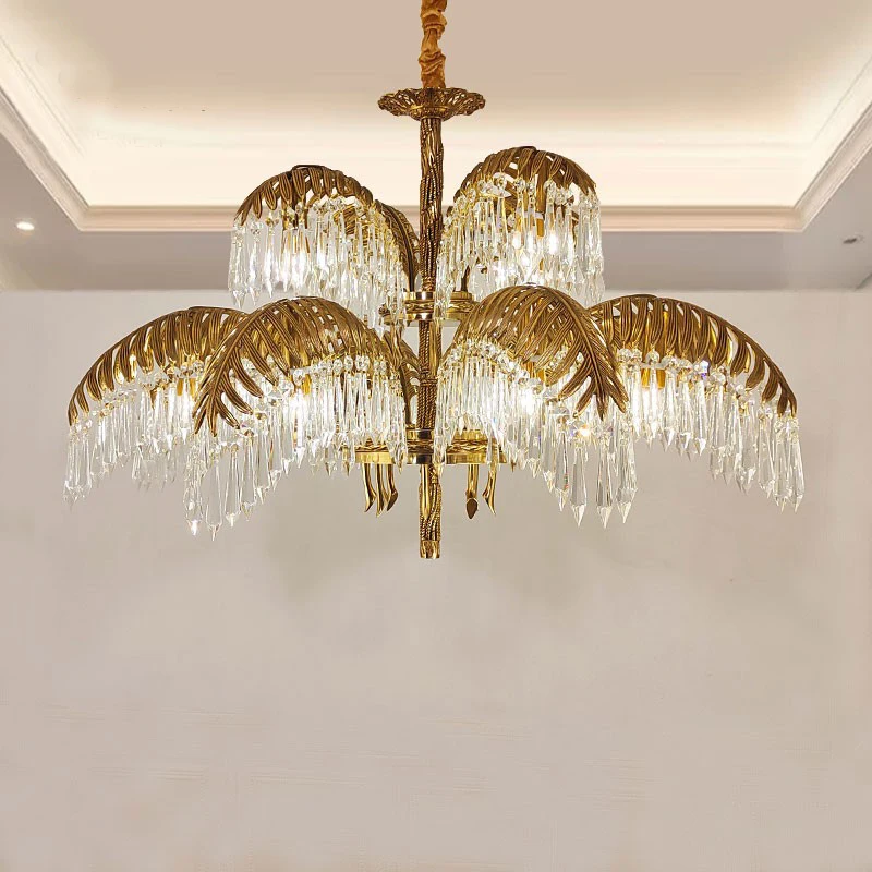 French Large Chandelier Luxury Full Copper K9 Crystal Bedroom Living Room Lamp Villa Lamp Retro Hanging Lights Decora Fixture
French Large Chandelier Luxury Full Copper K9 Crystal Bedroom Living Room Lamp Villa Lamp Retro Hanging Lights Decora Fixture