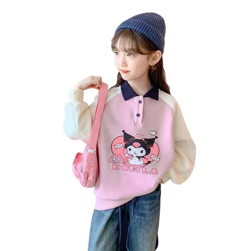 Miniso Sanrio Kuromi Детская толстовка с мультяшным принтом и воротником-поло осенний теплый топ с длинными рукавами детский подарок
Miniso Sanrio Kuromi Детская толстовка с мультяшным принтом и воротником-поло осенний теплый топ с длинными рукавами детский подарок