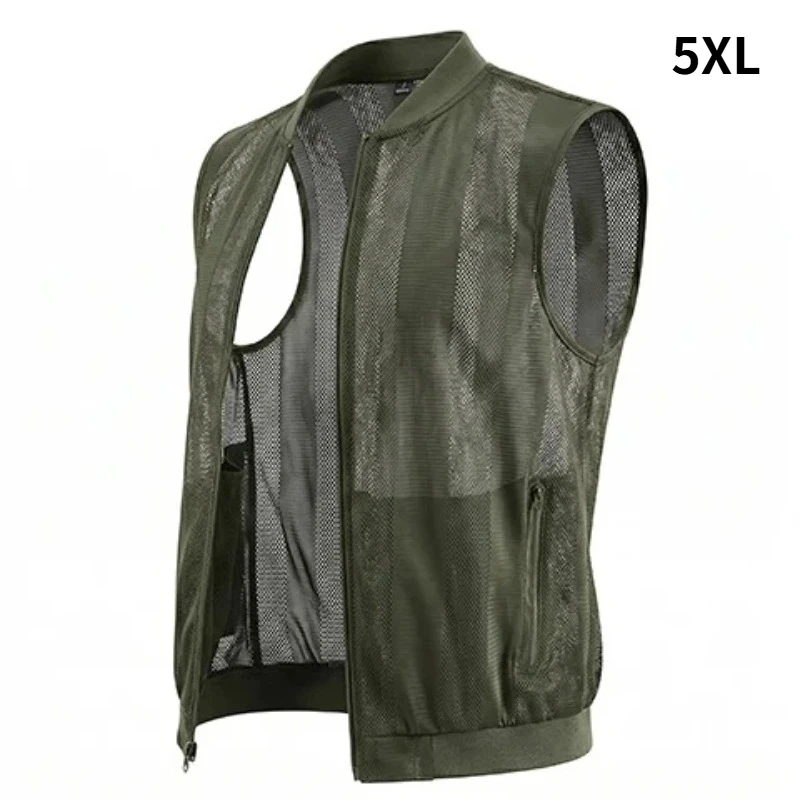 New Summer Men Mesh Hollow Waistcoat Breathable Outdoor Sports Coat High-Quality Design Leisure Vest Men's Biker Vests Size 5XL
New Summer Men Mesh Hollow Waistcoat Breathable Outdoor Sports Coat High-Quality Design Leisure Vest Men's Biker Vests Size 5XL