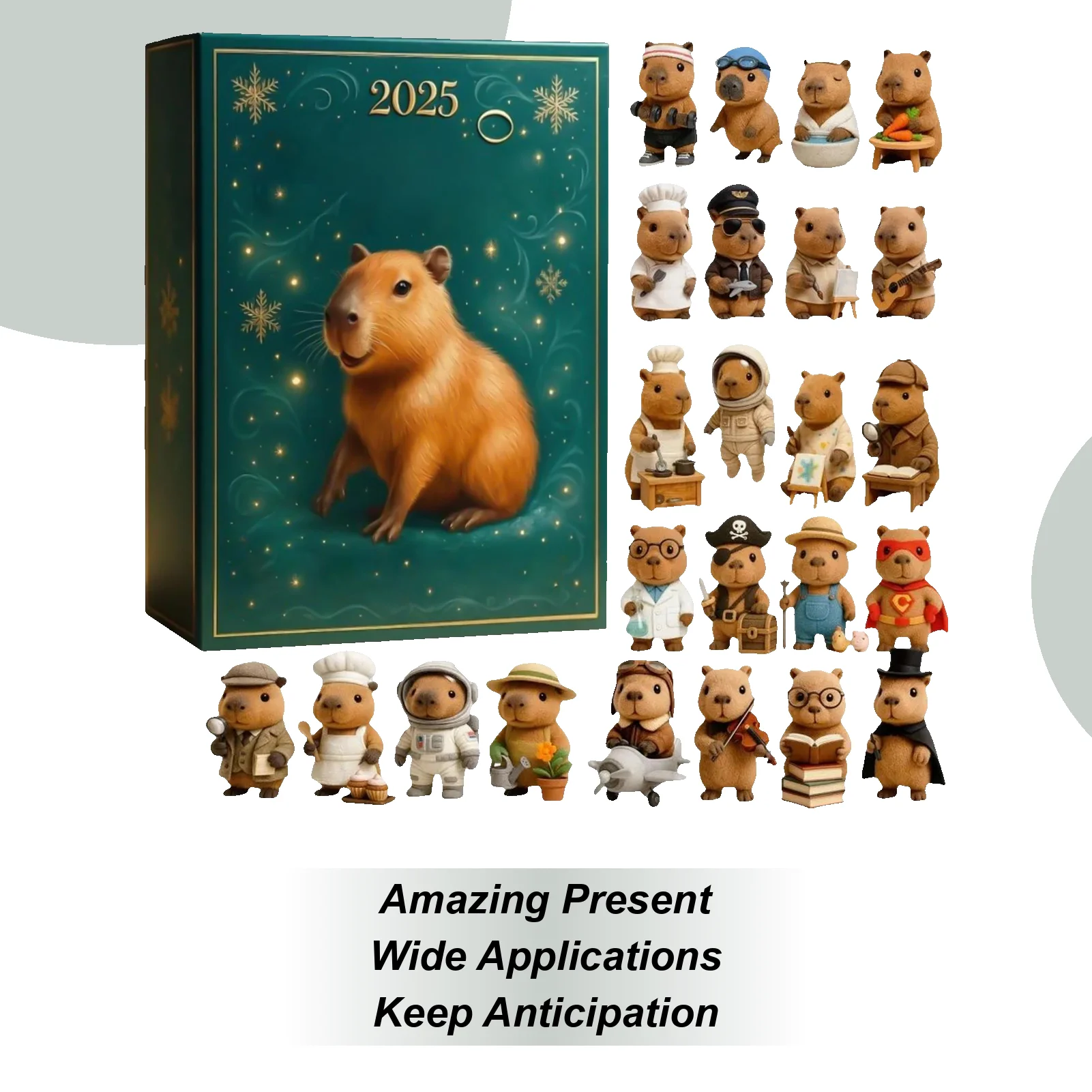 C2 Christmas Advent 2D Acrylic Capybara Pendant 24 Days Holiday Capybara Ornament Countdown Calendar for Xmas Tree Decoration
C2 Christmas Advent 2D Acrylic Capybara Pendant 24 Days Holiday Capybara Ornament Countdown Calendar for Xmas Tree Decoration