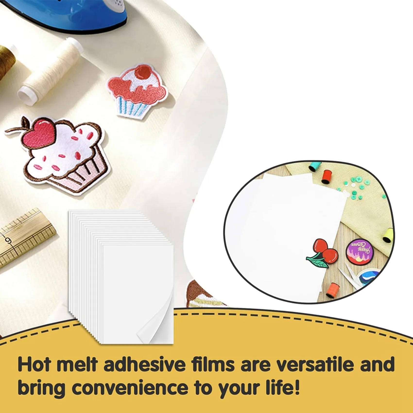 Iron On Adhesive Sheets 40PCS,Double-Sided Heat Melt Fabric Sheet, A4 Size Fusible Adhesive Sheets, Fusible Interfacing-AT30
Iron On Adhesive Sheets 40PCS,Double-Sided Heat Melt Fabric Sheet, A4 Size Fusible Adhesive Sheets, Fusible Interfacing-AT30