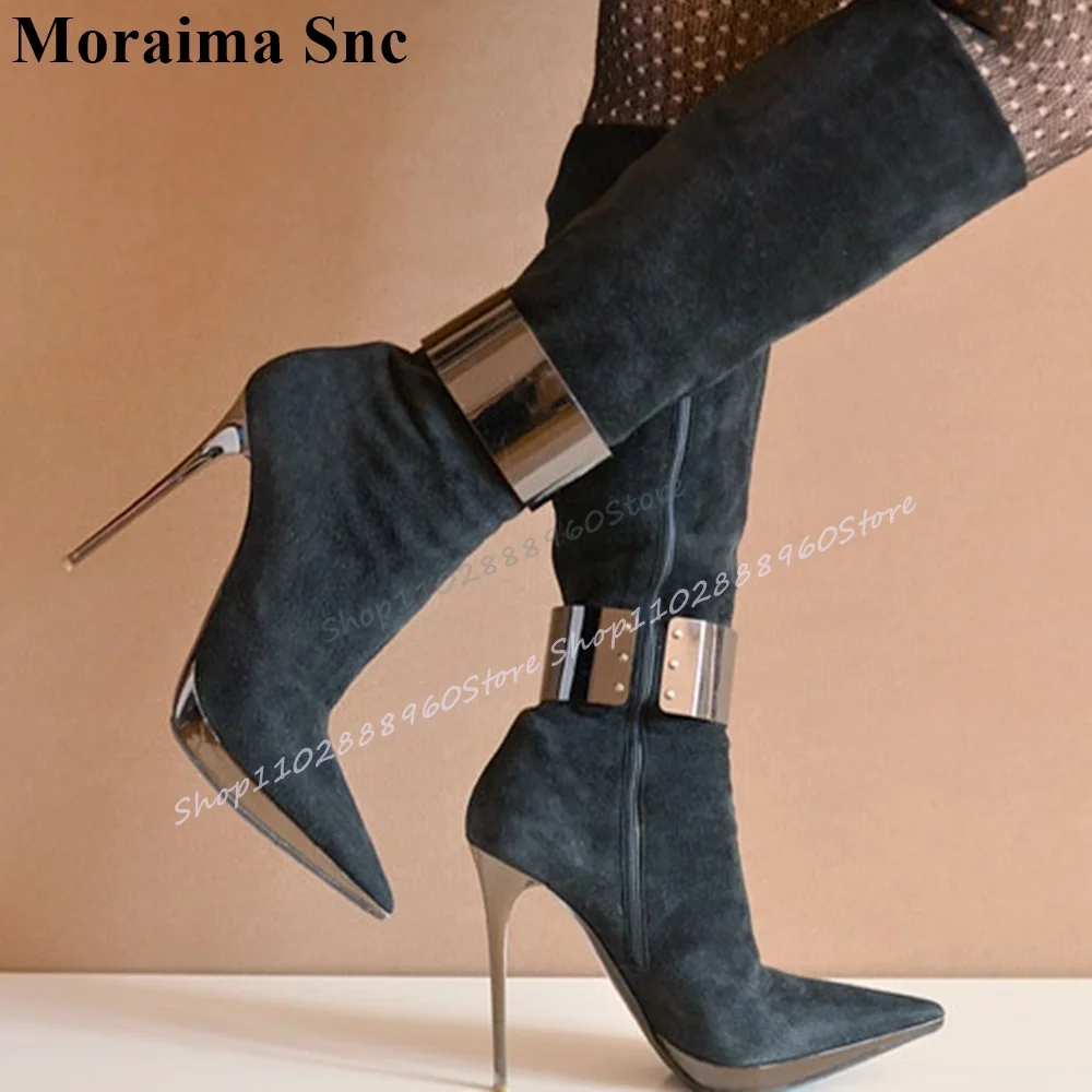 Stylish Knee High Black Flock Slim Boots Thin High Heel Women Shoes Side Zipper Pointed Toe 2025 Fashion Zapatos Para Mujere
Stylish Knee High Black Flock Slim Boots Thin High Heel Women Shoes Side Zipper Pointed Toe 2025 Fashion Zapatos Para Mujere