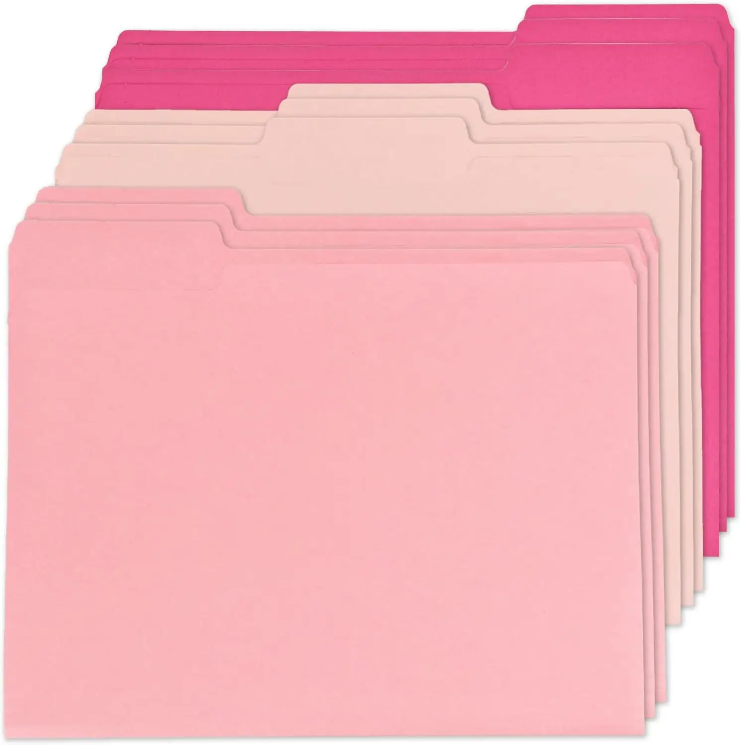 12 Pink File Folders Letter Size Colored Manilla with 1/3-cut Tabs Decorative File Pockets for Office School Home Organizer
12 Pink File Folders Letter Size Colored Manilla with 1/3-cut Tabs Decorative File Pockets for Office School Home Organizer