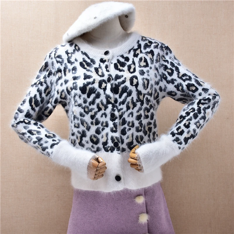Ladies Women Autumn Winter Fashion Leopard Flower Hairy Angora Rabbit Hair Knitted Long Sleeves Slim Cardigans Jacket Pull Tops
Ladies Women Autumn Winter Fashion Leopard Flower Hairy Angora Rabbit Hair Knitted Long Sleeves Slim Cardigans Jacket Pull Tops