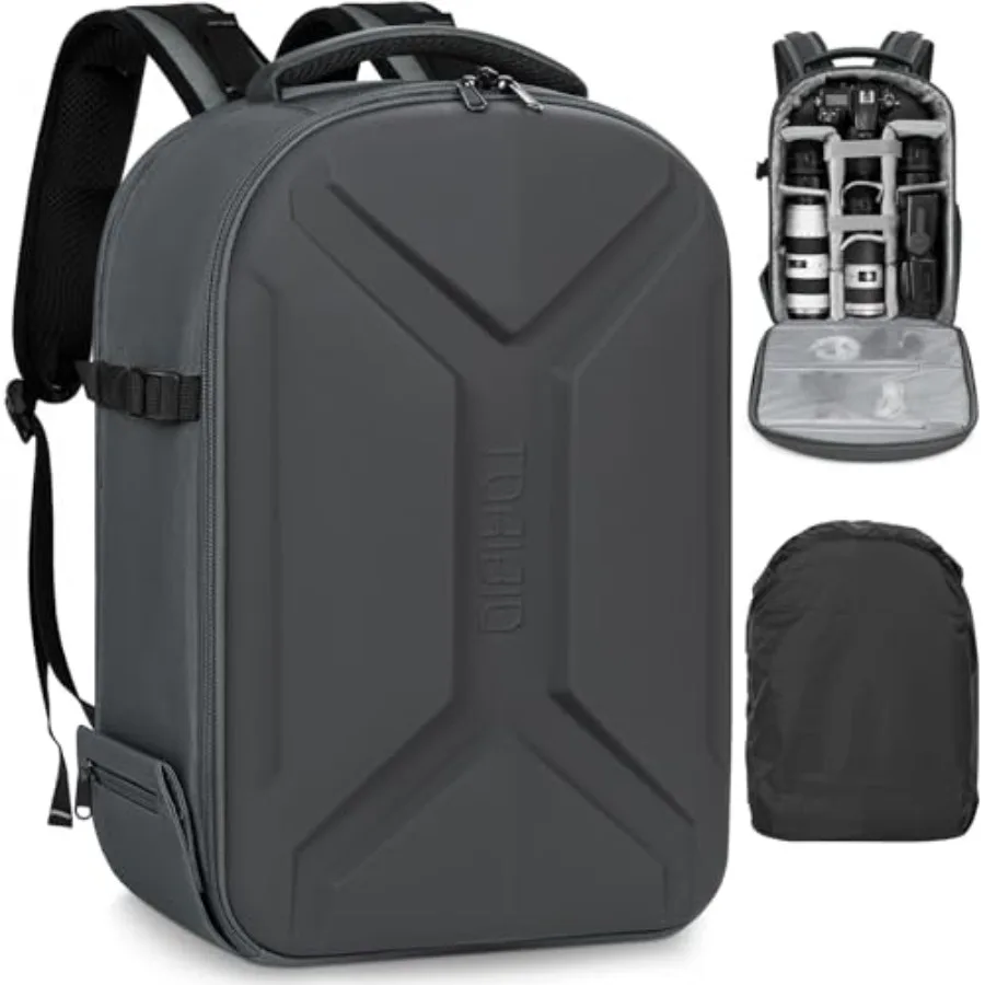 Camera Backpack, Hardshell DSLR Photography Camera Bag with Rain Cover, Waterproof Hard Shell Camera Case with Tripod Holder an
Camera Backpack, Hardshell DSLR Photography Camera Bag with Rain Cover, Waterproof Hard Shell Camera Case with Tripod Holder an