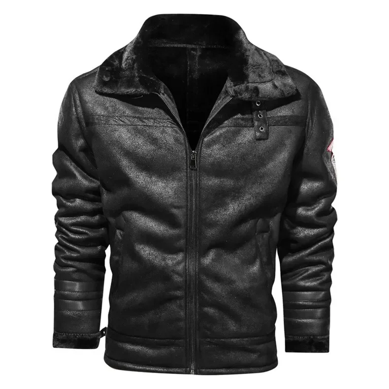 Winter Thickened Leather Jacket for Men New Fashion Casual Lapel Velvet Lining Clothes High Quality Windproof Warm Men Overcoat
Winter Thickened Leather Jacket for Men New Fashion Casual Lapel Velvet Lining Clothes High Quality Windproof Warm Men Overcoat