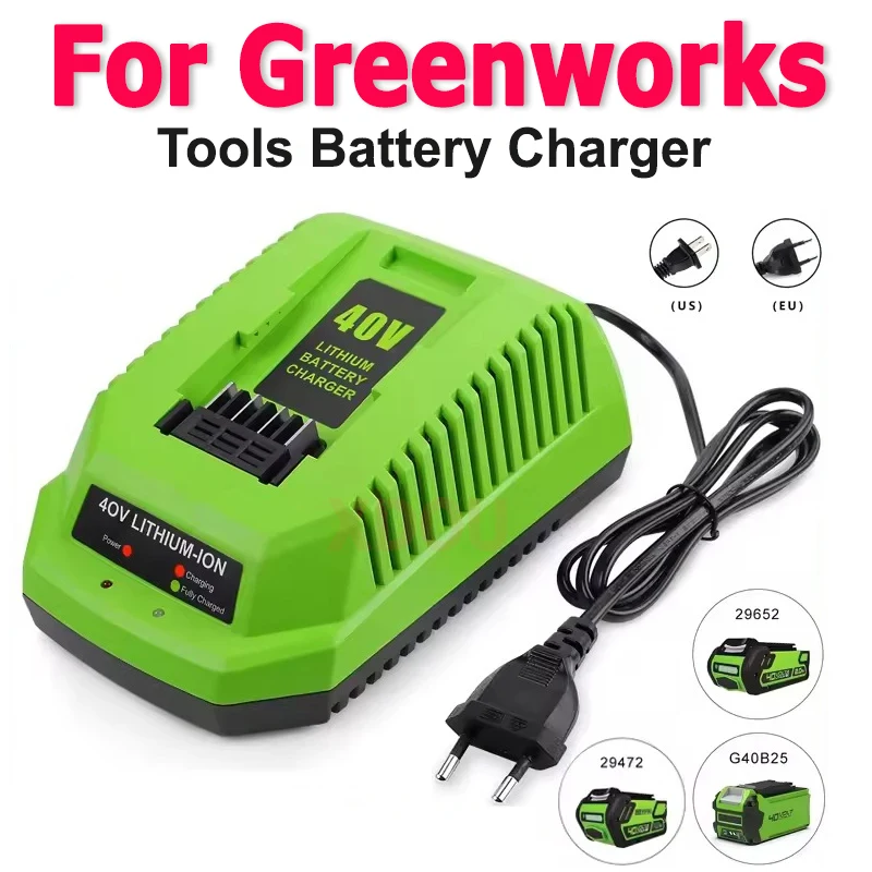 Сменное зарядное устройство для литиевой батареи Greenworks 40 В 29482 29462 29472 2938302 BAF702 L-300 BAF704 BAF705 G-MAX электроинструменты
Сменное зарядное устройство для литиевой батареи Greenworks 40 В 29482 29462 29472 2938302 BAF702 L-300 BAF704 BAF705 G-MAX электроинструменты
