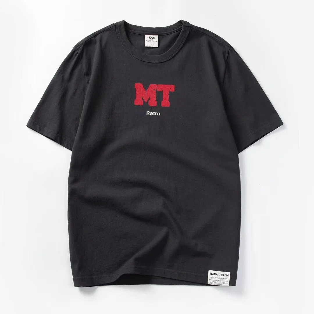 Summer New American Retro Short-sleeved O-neck Letter Printed T-shirt Men's Fashion Simple 100% Cotton Washed Casual Sport Tops
Summer New American Retro Short-sleeved O-neck Letter Printed T-shirt Men's Fashion Simple 100% Cotton Washed Casual Sport Tops