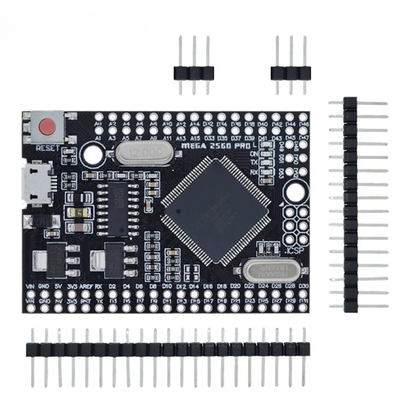 MEGA 2560 PRO Embedded CH340G ATMEGA2560-16AU, с разъемом типа «папа», подходит для Arduino Mega2560
MEGA 2560 PRO Embedded CH340G ATMEGA2560-16AU, с разъемом типа «папа», подходит для Arduino Mega2560