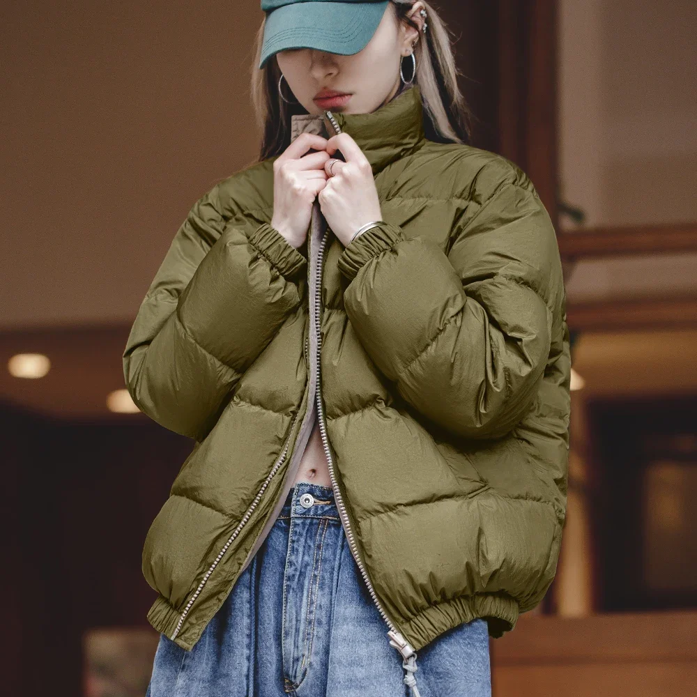 Maden Reversible Down Jacket for Women Winter Thick Warm White Duck Down Coat Unisex Solid Outerwear Thermal Jacket Loose Fit
Maden Reversible Down Jacket for Women Winter Thick Warm White Duck Down Coat Unisex Solid Outerwear Thermal Jacket Loose Fit