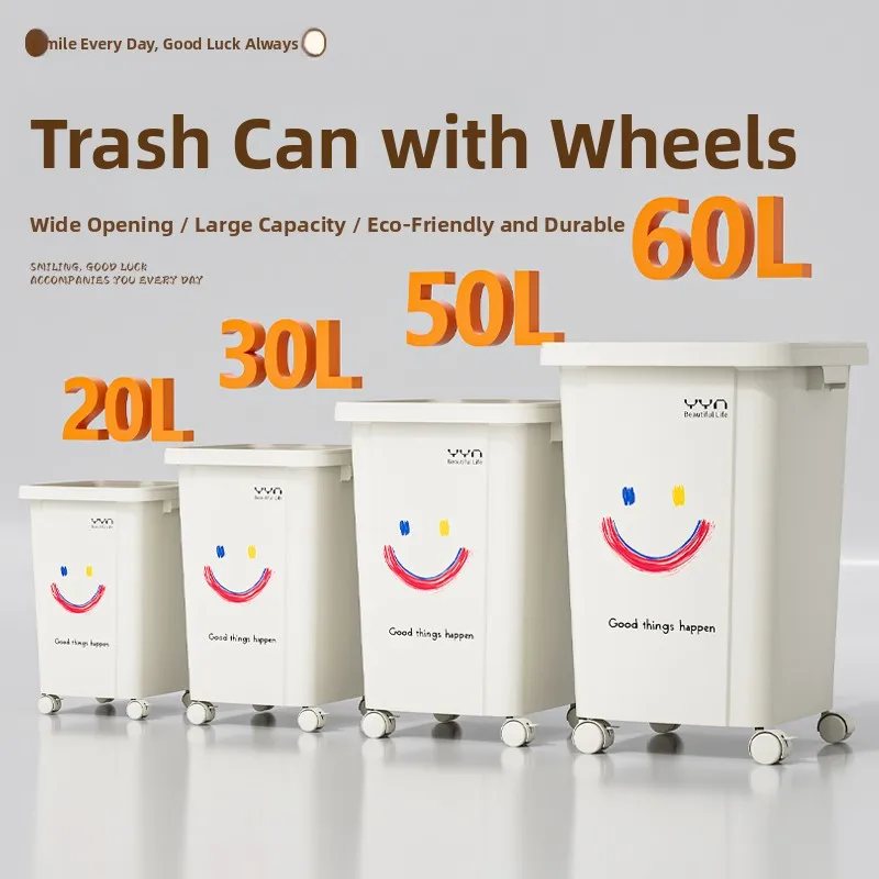 Large Capaci Kitchen Outdoor 50L Tra Can with Wheels High Model Household Commercially Used Rollers for Easy Movement
Large Capaci Kitchen Outdoor 50L Tra Can with Wheels High Model Household Commercially Used Rollers for Easy Movement