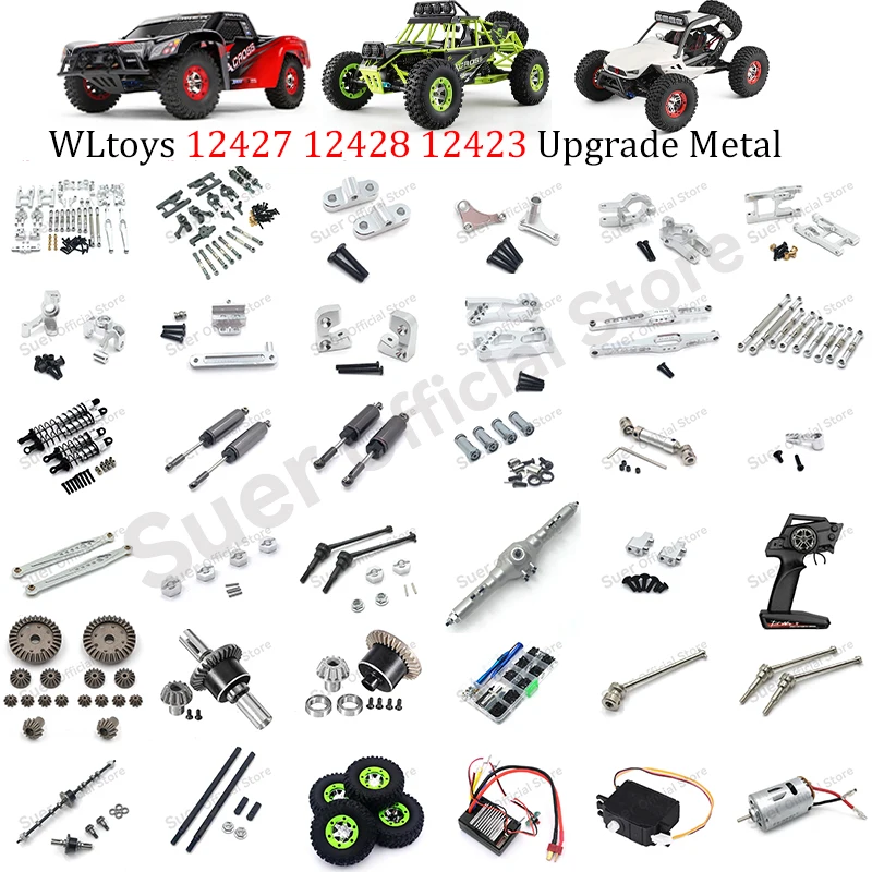 WLtoys12428 12423 12427 Upgrade Metal Kit Drive Shaft Gear Differential Assembly Shock Absorbing Tire Servo Receiver Motor Parts
WLtoys12428 12423 12427 Upgrade Metal Kit Drive Shaft Gear Differential Assembly Shock Absorbing Tire Servo Receiver Motor Parts