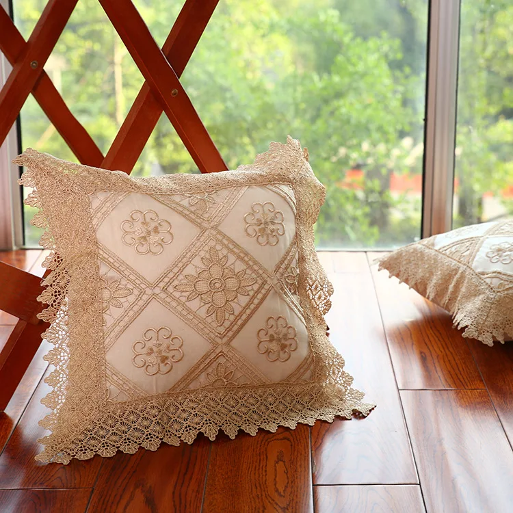 45X45cm Beige Embroidery Lace Floral European Throw Pillowcase Decorative Sofa Cushion Cover Home Hotel Wedding Pillow Covers
45X45cm Beige Embroidery Lace Floral European Throw Pillowcase Decorative Sofa Cushion Cover Home Hotel Wedding Pillow Covers