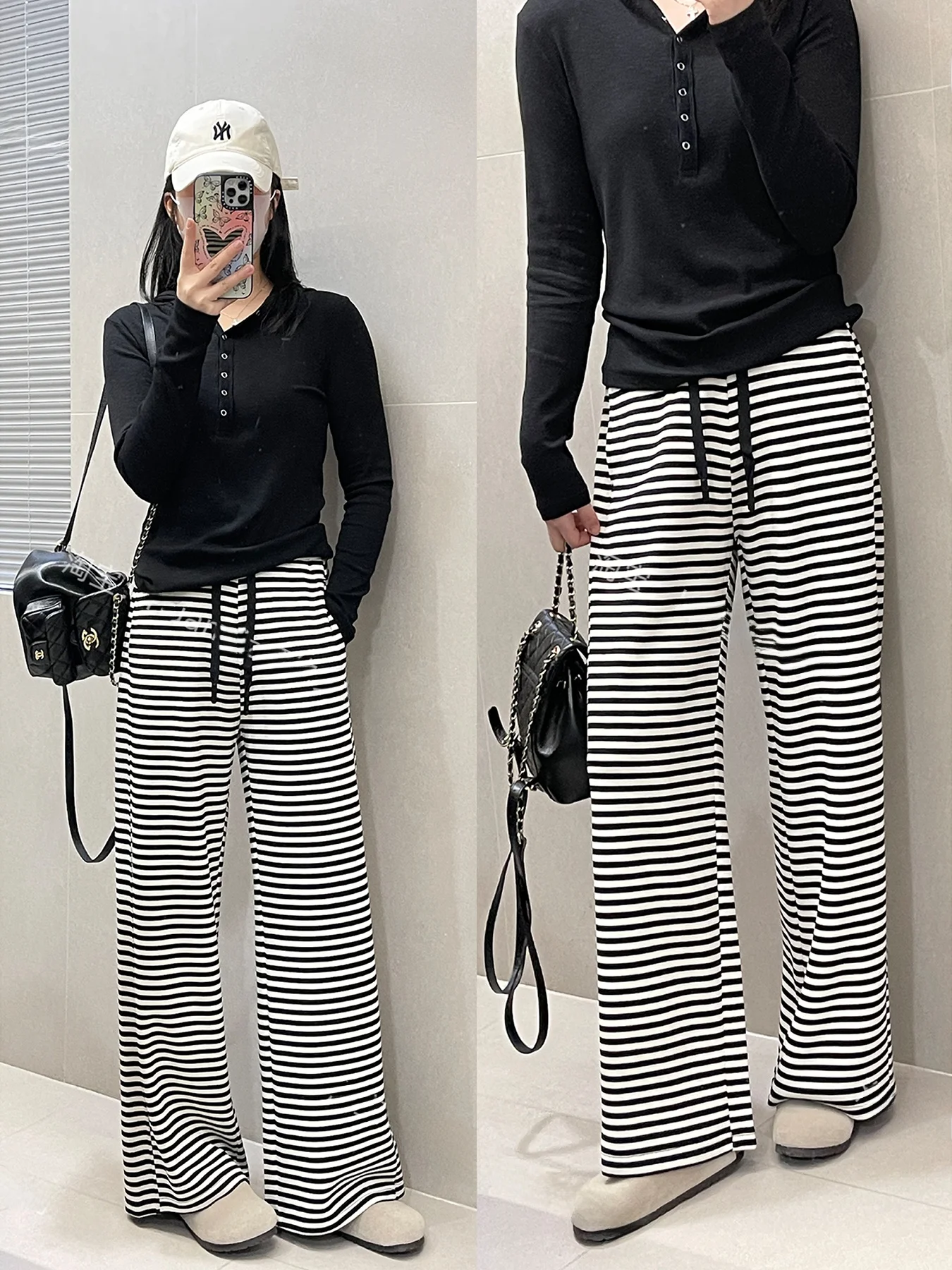 Spring Thin Airy Cotton Wide Leg Sweatpants High Waist Tummy Control Drapey Loose Fit Casual Pants Ladies High Waist Striped
Spring Thin Airy Cotton Wide Leg Sweatpants High Waist Tummy Control Drapey Loose Fit Casual Pants Ladies High Waist Striped
