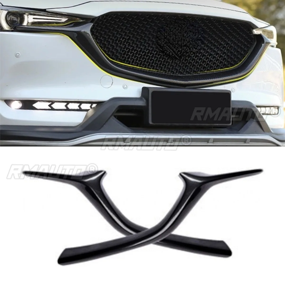 For Mazda CX5 2017-2021 Car Bumper Grill Decorative Cover Trim Racing Grille Decorative Strips Front Bumper Grill Exterior Part
For Mazda CX5 2017-2021 Car Bumper Grill Decorative Cover Trim Racing Grille Decorative Strips Front Bumper Grill Exterior Part