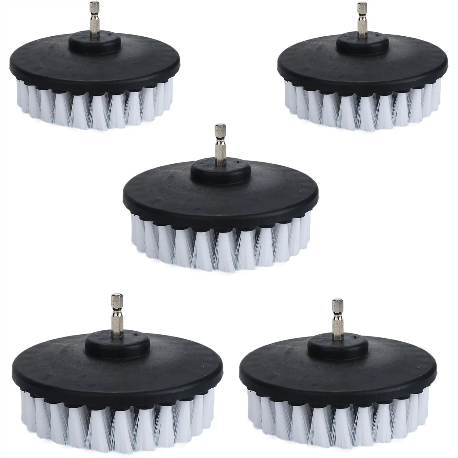 5 Piece 4 Inch Soft Bristle Drill Brush Set With Quick Change Shaft For Cleaning Car Boat Carpet Upholstery And Shower Door
5 Piece 4 Inch Soft Bristle Drill Brush Set With Quick Change Shaft For Cleaning Car Boat Carpet Upholstery And Shower Door