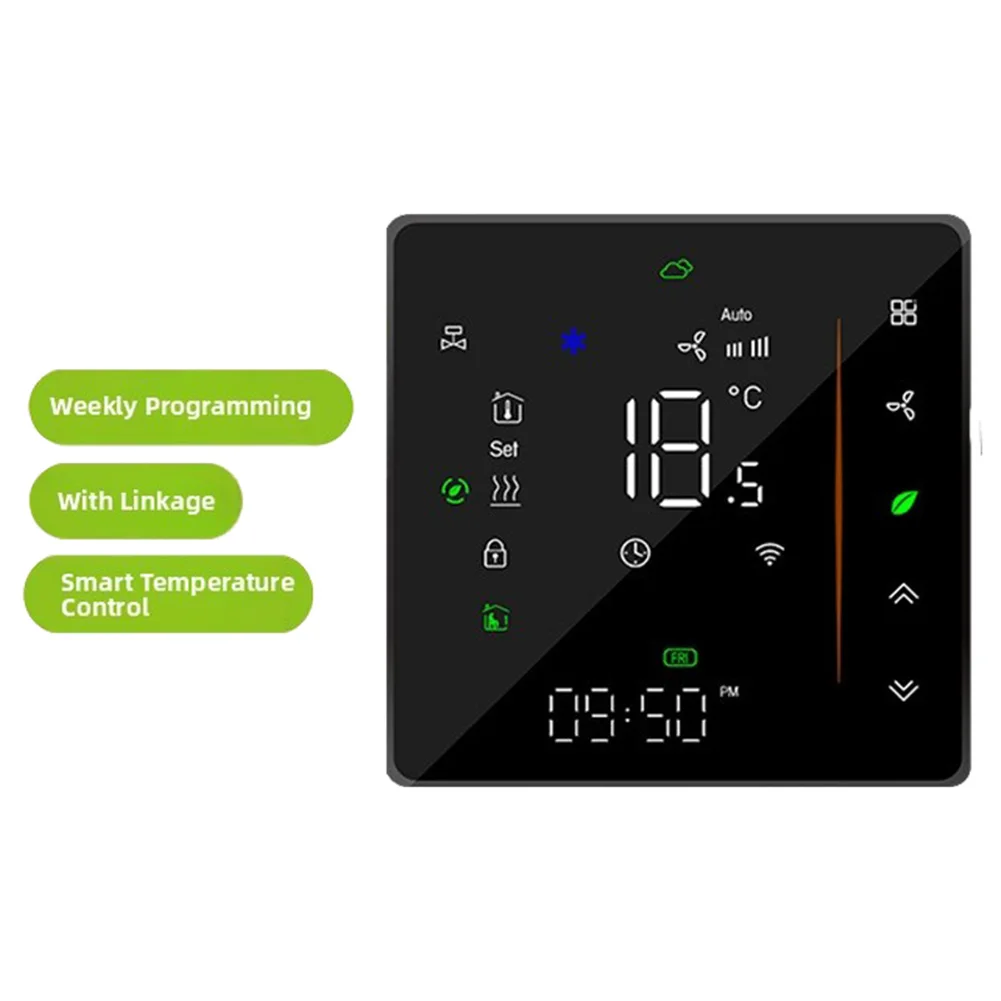 Smart Tuyas Wi-Fi кондиционер термостат ЖК-дисплей программируемый регулятор температуры для подогрева пола домашняя автоматизация
Smart Tuyas Wi-Fi кондиционер термостат ЖК-дисплей программируемый регулятор температуры для подогрева пола домашняя автоматизация