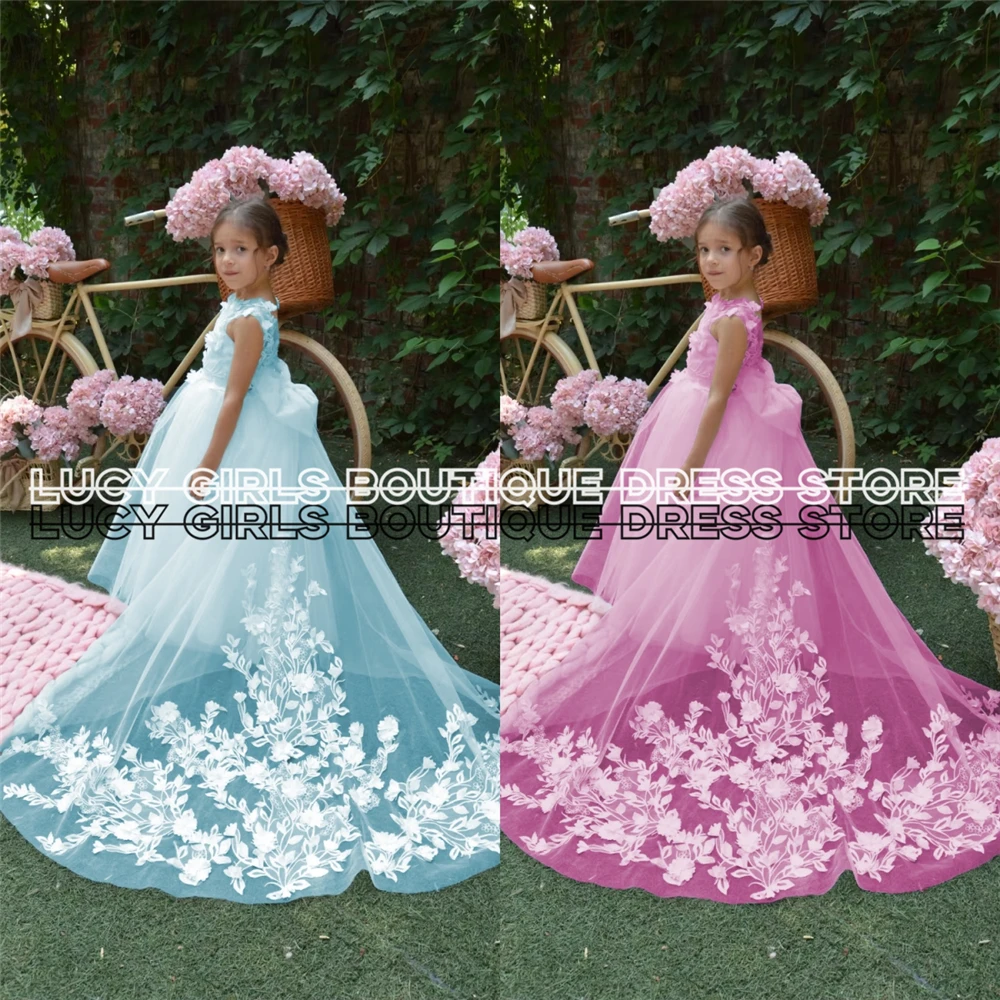 Lovely Pink Flower Girl Dress Tulle Fluffy Lace Applique Little Princess Wedding Bridesmaid Birthday Party Evening Gowns
Lovely Pink Flower Girl Dress Tulle Fluffy Lace Applique Little Princess Wedding Bridesmaid Birthday Party Evening Gowns