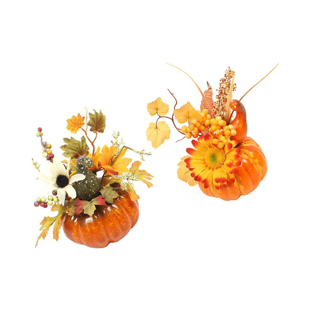 2pcs Artificial Maple Leaf Pumpkin Decor Floral Arrangement Centerpiece Table Ornament Halloween Autumn Home
2pcs Artificial Maple Leaf Pumpkin Decor Floral Arrangement Centerpiece Table Ornament Halloween Autumn Home