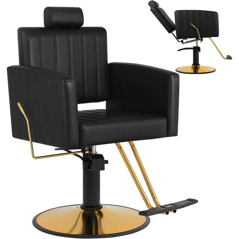 Black Salon Chair for Hair Stylist – 90°–135° Reclining Barber Chair with Hydraulic Pump, 360° Swivel & Multi-Function Use
Black Salon Chair for Hair Stylist – 90°–135° Reclining Barber Chair with Hydraulic Pump, 360° Swivel & Multi-Function Use