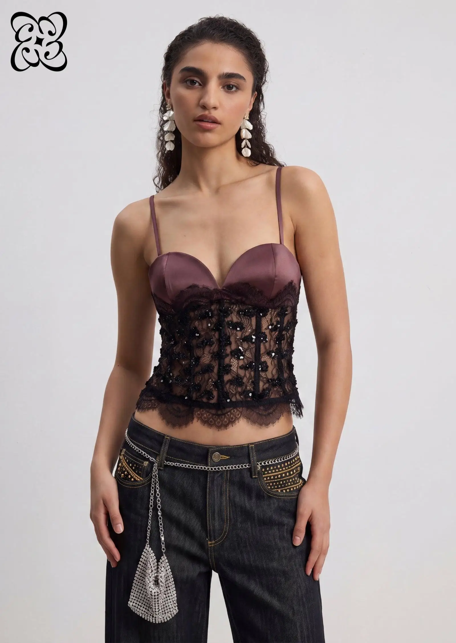 See Through Lace Corset Top for Women Spaghetti Strap Sweetheart Bustier Elegant Sheer Mesh Party Crop Top Sexy Y2K Clubwear
See Through Lace Corset Top for Women Spaghetti Strap Sweetheart Bustier Elegant Sheer Mesh Party Crop Top Sexy Y2K Clubwear