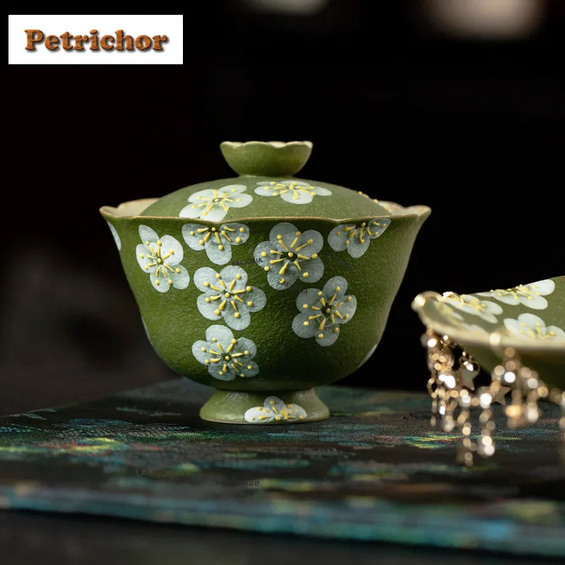 100ml Hand-painted Spring Wild White Flower Gaiwan Antique Tea Tureen Tea Bowl With Lid Kit Tea Making Cover Bowl Teaware Gift
100ml Hand-painted Spring Wild White Flower Gaiwan Antique Tea Tureen Tea Bowl With Lid Kit Tea Making Cover Bowl Teaware Gift