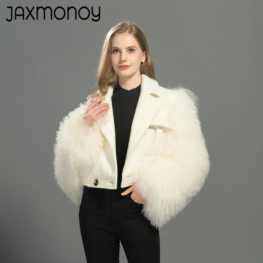 Женское шерстяное пальто Jaxmonoy, натуральная монгольская овечья искусственная короткая куртка, женское модное шерстяное пальто на осень и зиму, Новое поступление 2024
Женское шерстяное пальто Jaxmonoy, натуральная монгольская овечья искусственная короткая куртка, женское модное шерстяное пальто на осень и зиму, Новое поступление 2024