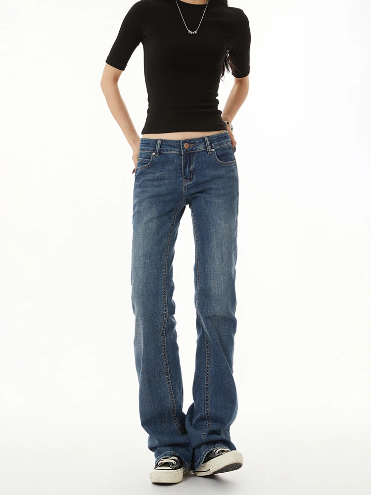 Low Waist Bell Bottom Denim Jeans Women's Vintage Narrow Version Embroidered Slim Fit Elastic Floor Length Straight Leg Pants
Low Waist Bell Bottom Denim Jeans Women's Vintage Narrow Version Embroidered Slim Fit Elastic Floor Length Straight Leg Pants