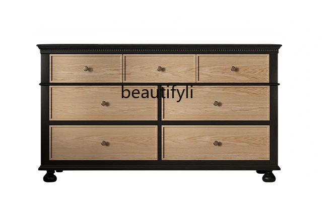 French retro solid wood seven-chest cabinet American medieval decorative cabinet living room entrance, bedroom locker
French retro solid wood seven-chest cabinet American medieval decorative cabinet living room entrance, bedroom locker