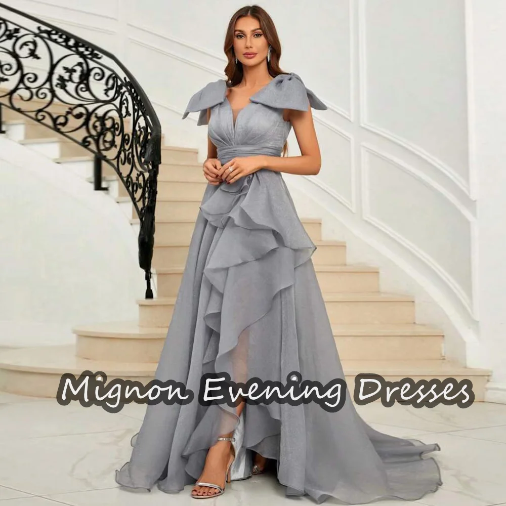 Mignon Organza A-line V-neck Pleats Saudi Elegant Simple Formal Prom Gown Floor Length Evening Party Dress for Women 2024
Mignon Organza A-line V-neck Pleats Saudi Elegant Simple Formal Prom Gown Floor Length Evening Party Dress for Women 2024