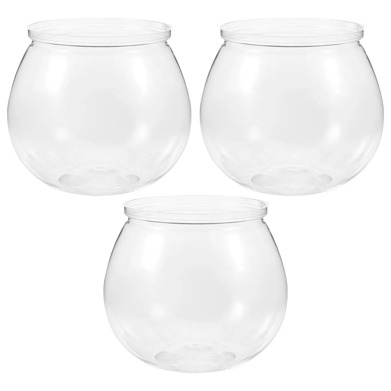 3pcs Transparent Tank PET Durable Small Goldfish Bowl Office Home Plastic Fish Bowl Aquarium Plastic Desktop Decorative
3pcs Transparent Tank PET Durable Small Goldfish Bowl Office Home Plastic Fish Bowl Aquarium Plastic Desktop Decorative