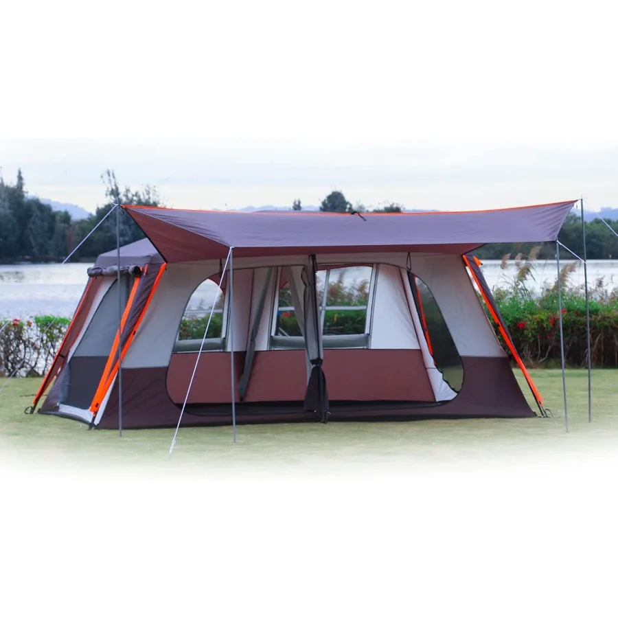 Extra Large Tent 12 Person A Awning Family Cabin Tents 2 Rooms 3 Doors and 3 Windows with Mesh Straight Wall Waterproof Double
Extra Large Tent 12 Person A Awning Family Cabin Tents 2 Rooms 3 Doors and 3 Windows with Mesh Straight Wall Waterproof Double