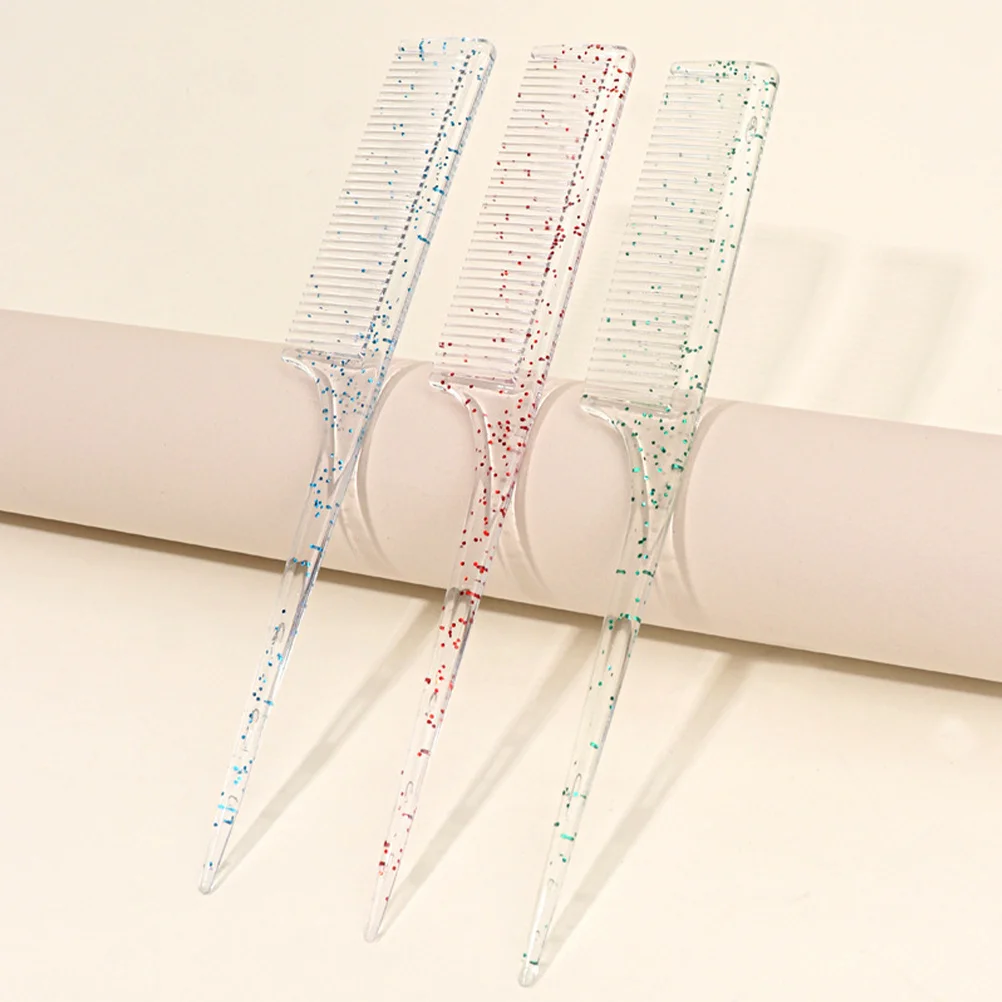 3Pcs Plastic Rat Tail Combs Hairdressing Tool Flexible Detangling Comb Hair Parting Brush for Salon Home Rat Tail Combs 
3Pcs Plastic Rat Tail Combs Hairdressing Tool Flexible Detangling Comb Hair Parting Brush for Salon Home Rat Tail Combs