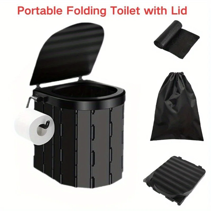 Multifunctional Folding Travel Toilet Portable Toilet with Lid - Adult Travel Basin 12 Toilet Bags Removable Toilet Paper Holder
Multifunctional Folding Travel Toilet Portable Toilet with Lid - Adult Travel Basin 12 Toilet Bags Removable Toilet Paper Holder