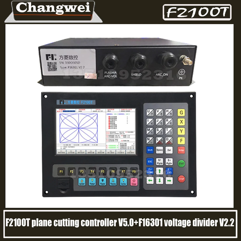 F2100t Plasma Plane Cutting Controller Built-in Height Adjustment V5.0 Flame Cutting Machine System 2 Axis Plasma Cnc System
F2100t Plasma Plane Cutting Controller Built-in Height Adjustment V5.0 Flame Cutting Machine System 2 Axis Plasma Cnc System