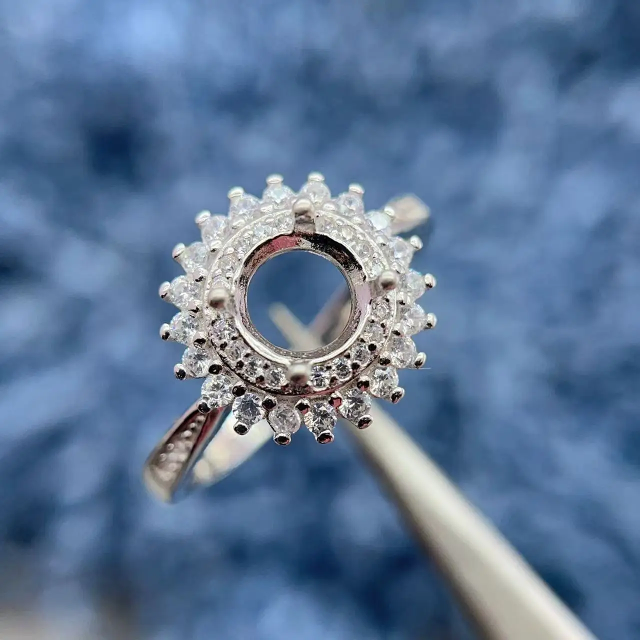 MeiBaPJ Inlay 6/78mm Round stone S925 Sterling Silver DIY Empty Fixed Size Ring Setting Women Fine Weddings Charm Jewelry
MeiBaPJ Inlay 6/78mm Round stone S925 Sterling Silver DIY Empty Fixed Size Ring Setting Women Fine Weddings Charm Jewelry