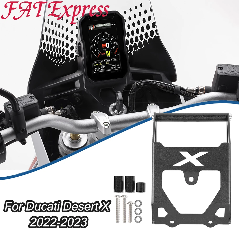 For Ducati Desert X DesertX 2022-2023 Black Motorcycle Accessories GPS Smart Phone Navigation Mounting Bracket Adapter Holder
For Ducati Desert X DesertX 2022-2023 Black Motorcycle Accessories GPS Smart Phone Navigation Mounting Bracket Adapter Holder