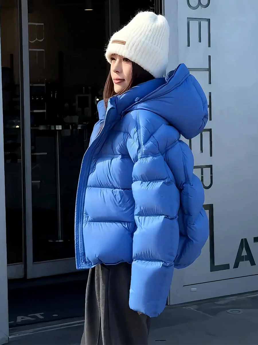 Синяя женская зимняя корейская короткая куртка-пуховик с капюшоном, теплая, пушистая, белая, из натурального пуха
Синяя женская зимняя корейская короткая куртка-пуховик с капюшоном, теплая, пушистая, белая, из натурального пуха