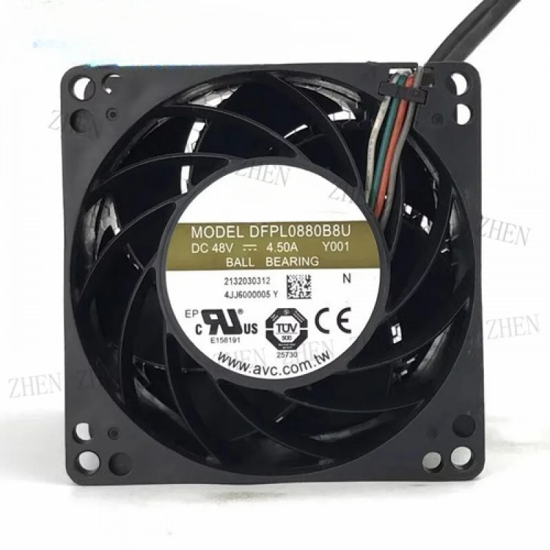 Y FOR AVC DFPL0880B8U DC48V 4.50A 8076 Dual Motor High Airflow High Speed Cooling Fan
Y FOR AVC DFPL0880B8U DC48V 4.50A 8076 Dual Motor High Airflow High Speed Cooling Fan