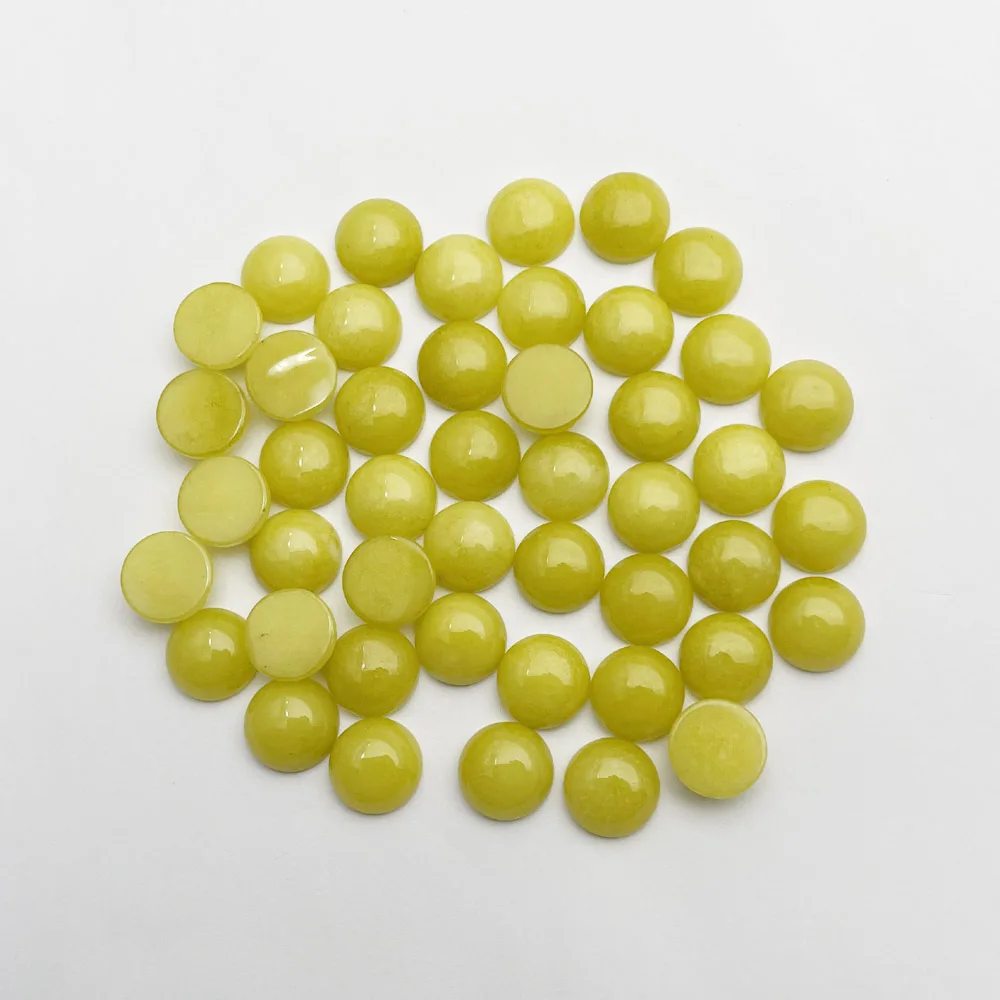 Fashion natural stone Cabochon 10mm Lemon yellow bead no hole Single arc jewelry charm Ring accsories wholesale 50pcs
Fashion natural stone Cabochon 10mm Lemon yellow bead no hole Single arc jewelry charm Ring accsories wholesale 50pcs