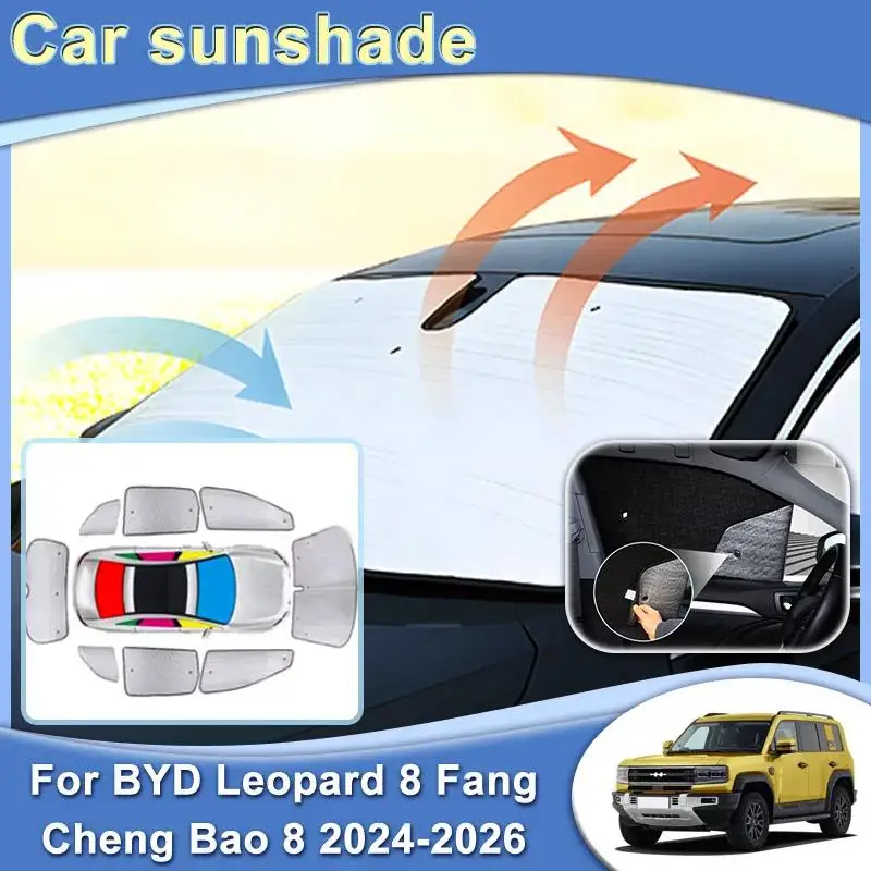 Car Full Coverage Sun Shade For Leopard 8 BYD Denza B8 Fang Cheng Bao 8 2024 2025 2026 Anti-UV Window Visor Sunshade Accessories
Car Full Coverage Sun Shade For Leopard 8 BYD Denza B8 Fang Cheng Bao 8 2024 2025 2026 Anti-UV Window Visor Sunshade Accessories