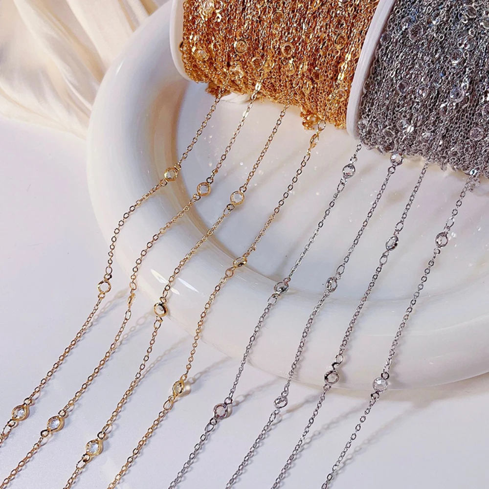 2meters 1meter Transparent Crystal Beads Chains Glass Flat Copper Chains Necklace Handmade Bracelet DIY Jewelry Making Supplies
2meters 1meter Transparent Crystal Beads Chains Glass Flat Copper Chains Necklace Handmade Bracelet DIY Jewelry Making Supplies