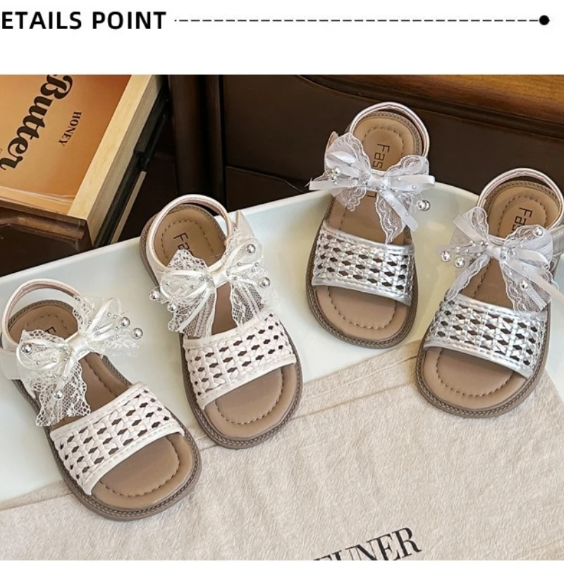 Simple Children's Sandals New Princess Bow Sandals Girls Woven Dress Single Shoes Kids Soft Sole Non-Slip Single Shoes Versatile
Simple Children's Sandals New Princess Bow Sandals Girls Woven Dress Single Shoes Kids Soft Sole Non-Slip Single Shoes Versatile