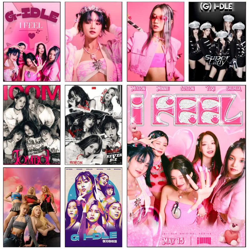 Постер GIDLE Kpop G-Gidle высокого качества, самоклеящаяся художественная водонепроницаемая бумажная наклейка, декор для стен кофейни
Постер GIDLE Kpop G-Gidle высокого качества, самоклеящаяся художественная водонепроницаемая бумажная наклейка, декор для стен кофейни