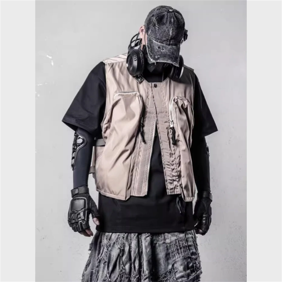 Techwear Jackets Vests Men Oversized Sleeveless Cargo Jacket for Men Streetwear Hip Hop Big Pockets Design Harajuku Casual Vests
Techwear Jackets Vests Men Oversized Sleeveless Cargo Jacket for Men Streetwear Hip Hop Big Pockets Design Harajuku Casual Vests