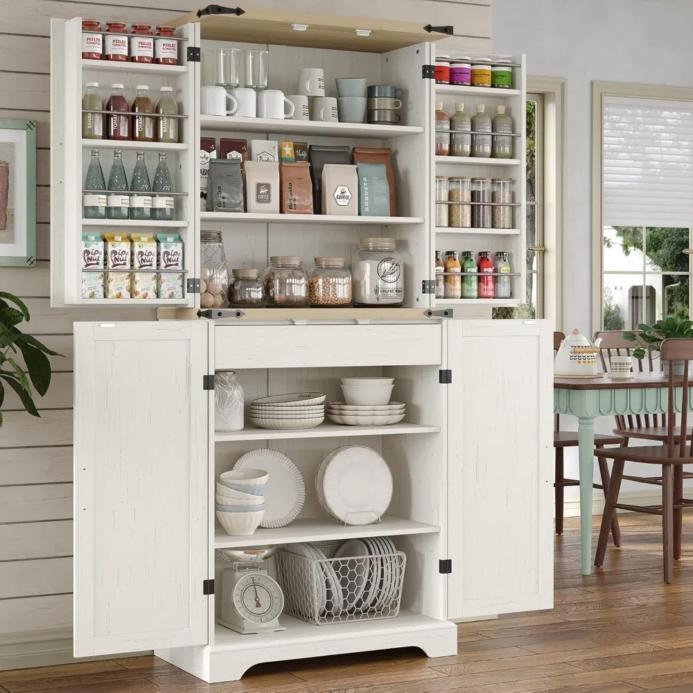Tall Kitchen Cabinet, Storage Cabinet with Doors, Organizer, Kitchen Cabinet with Adjustable Shelves for Kitchen, Dining Room
Tall Kitchen Cabinet, Storage Cabinet with Doors, Organizer, Kitchen Cabinet with Adjustable Shelves for Kitchen, Dining Room